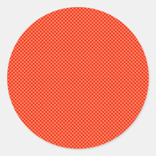 Sticker Rond Motif Pois Bright Orange et Red Mini