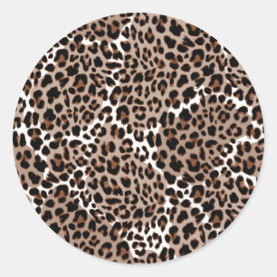 Sticker Rond motif poster de animal