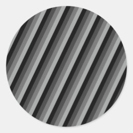 Sticker Rond Motif rayé gris