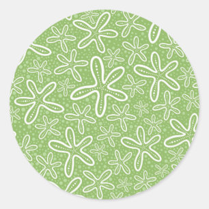 Sticker Rond Motif Shell sur Arrière - plan localisé