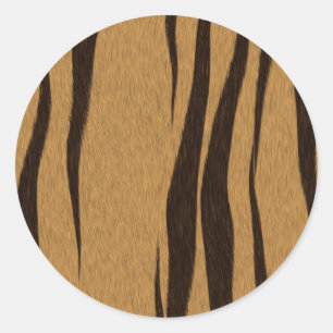 Sticker Rond Motif Tiger Stripes