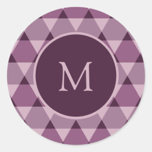 Sticker Rond Motif triangles