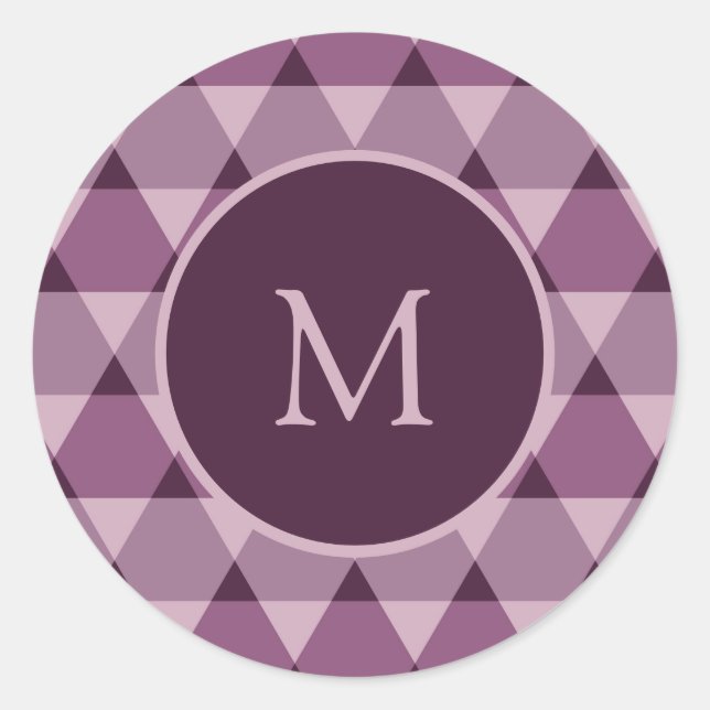 Sticker Rond Motif triangles (Devant)
