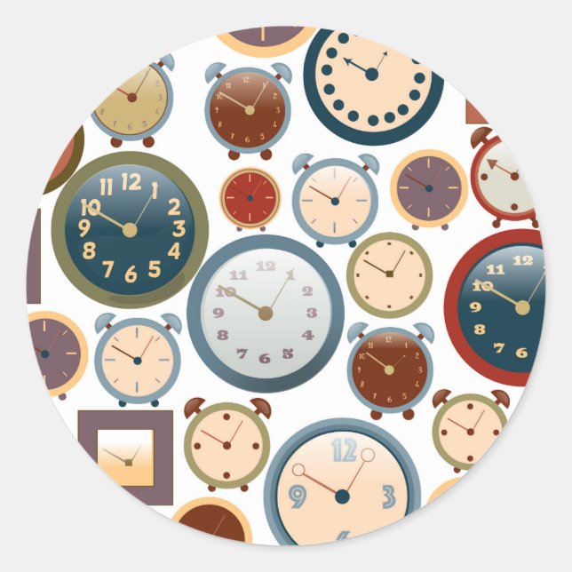 Sticker Rond Motif vintage (Devant)