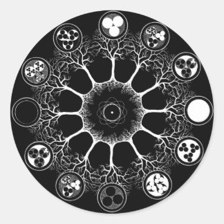 Sticker Rond Motifs de la vie Mandala