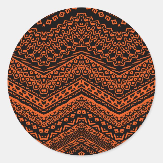 Sticker Rond Motifs ethniques 4 (Devant)