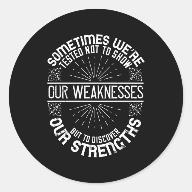 Sticker Rond Motivation - Découvrez nos forces (Devant)