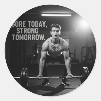 Sticker Rond Motivation Fitness Gym Citation – Mot