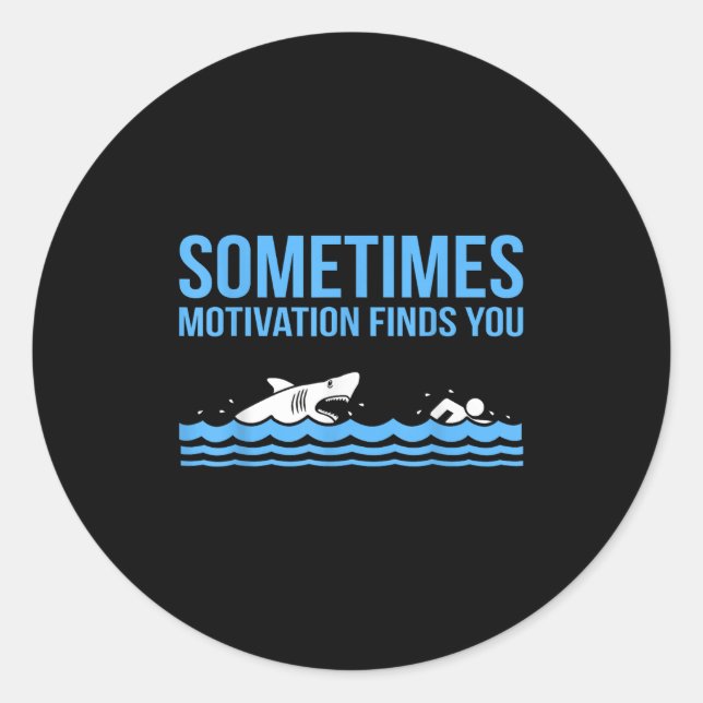Sticker Rond Motivation Vous Trouve Drôle Swimmer Swimmer Coach (Devant)