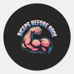 Sticker Rond Motivationnel Gymnase Humour Biceps Gains Biceps B