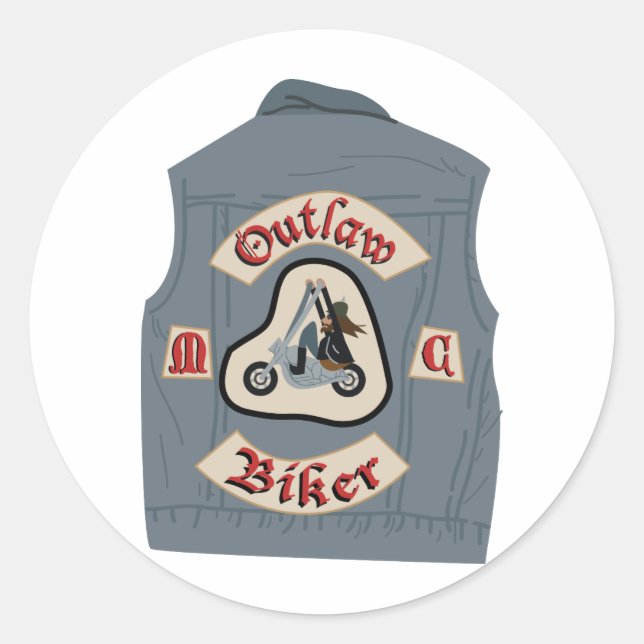Sticker Rond Moto Club Vacances (Devant)