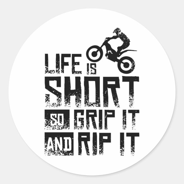 Sticker Rond Moto Trial Bike (Devant)