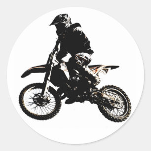 Sticker Rond Motocross