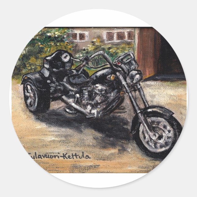Sticker Rond Motocyclette (Devant)