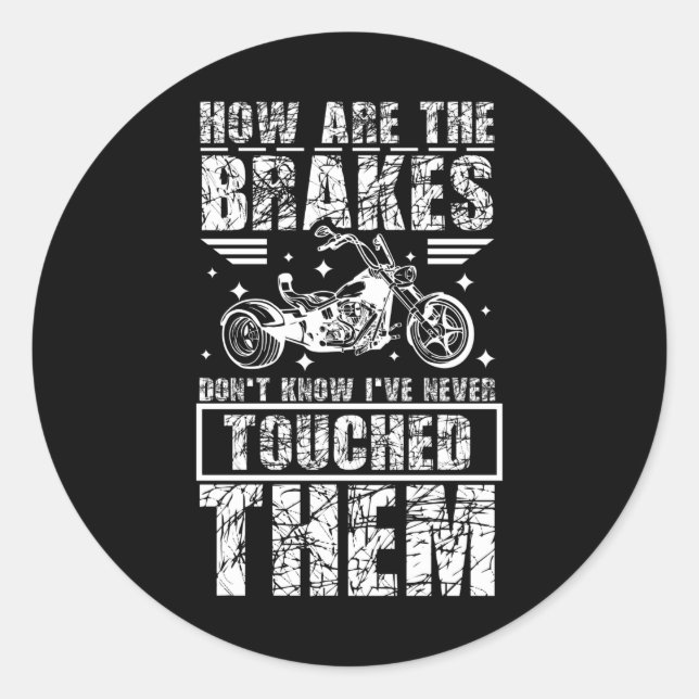 Sticker Rond Motocyclette Trike (Devant)