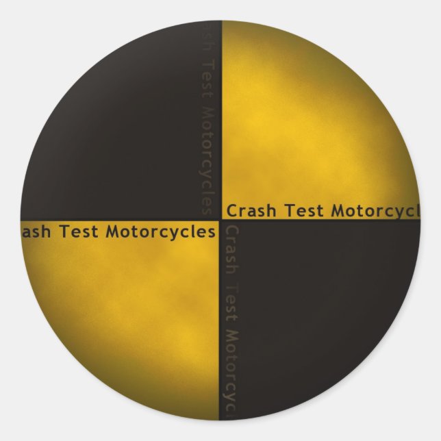 Sticker Rond Motocyclettes de test d'écrasement (Devant)