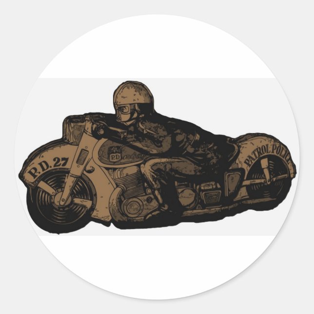 Sticker Rond motoman (Devant)
