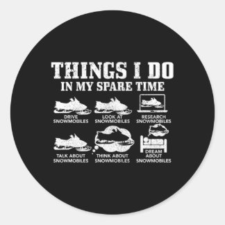 Sticker Rond Motoneige Que Faire Dans Mon Temps De Rechange Mot