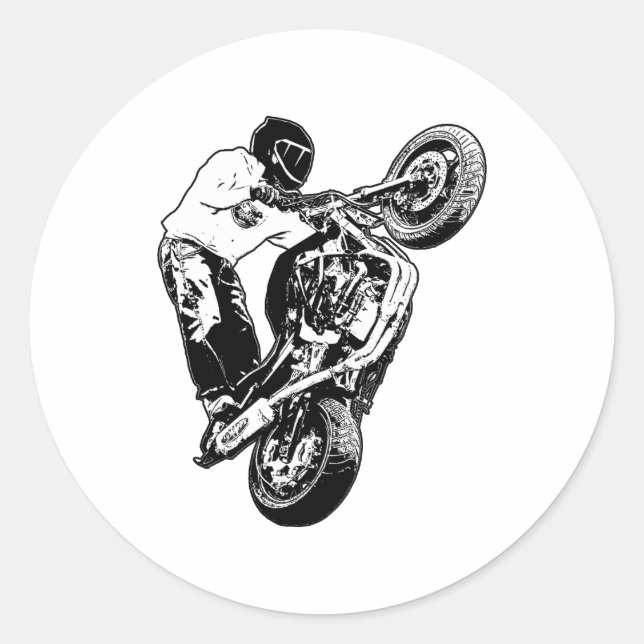Sticker Rond Motorcycle (Devant)