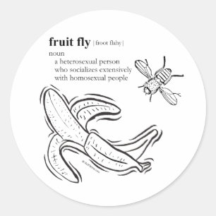 STICKER ROND MOUCHE DE LA FRUIT