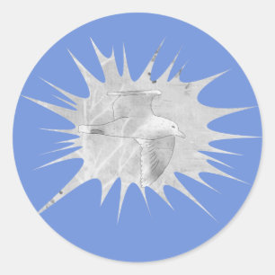 Sticker Rond Mouette