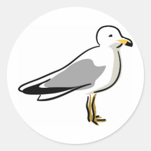 Sticker Rond Mouette Abstraite