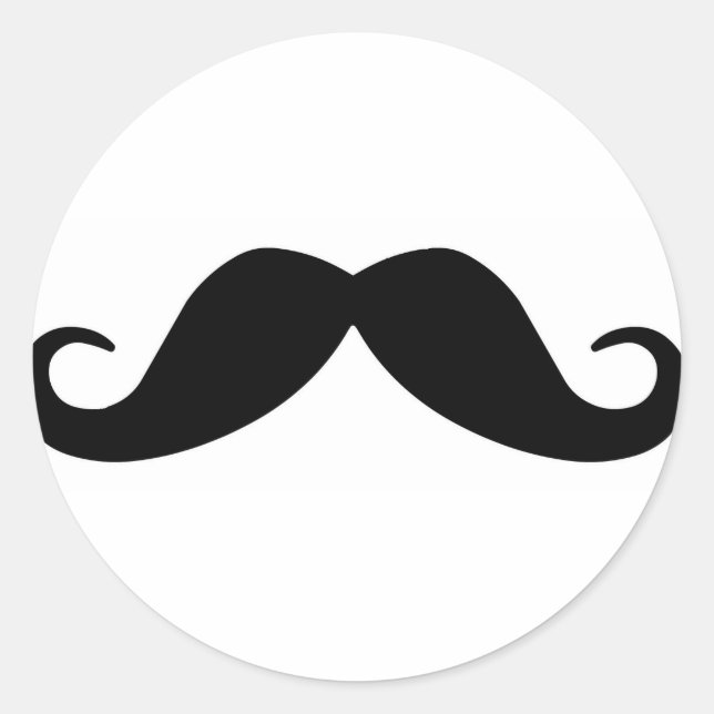Sticker Rond Moustache (Devant)