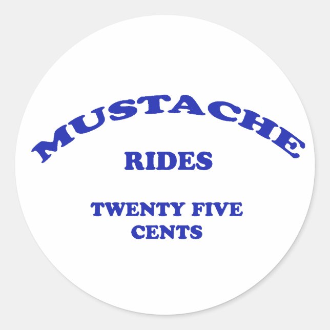 Sticker Rond Moustache : 25 Cents (Devant)
