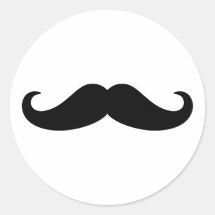 Sticker Rond Moustache Beard