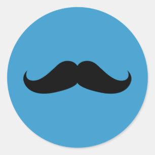 Sticker Rond Moustache de guidon