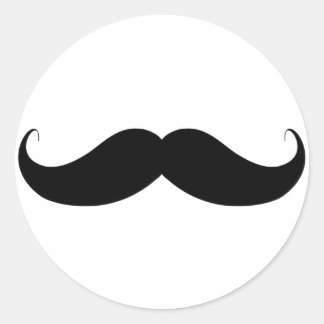 Sticker Rond Moustache guidon / Moustache