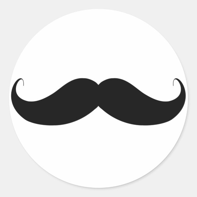 Sticker Rond Moustache guidon / Moustache (Devant)