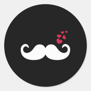 Sticker Rond Moustache He