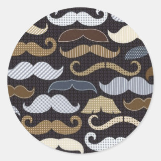 Sticker Rond Moustaches et autres moustaches