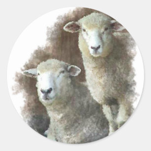 Sticker Rond Mouton