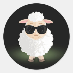 Sticker Rond Mouton cool
