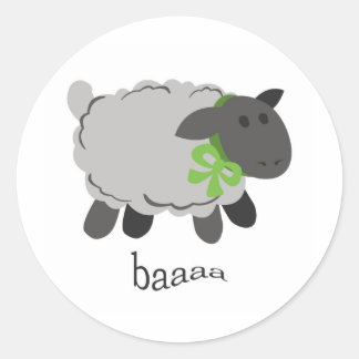 Sticker Rond Moutons étincelants