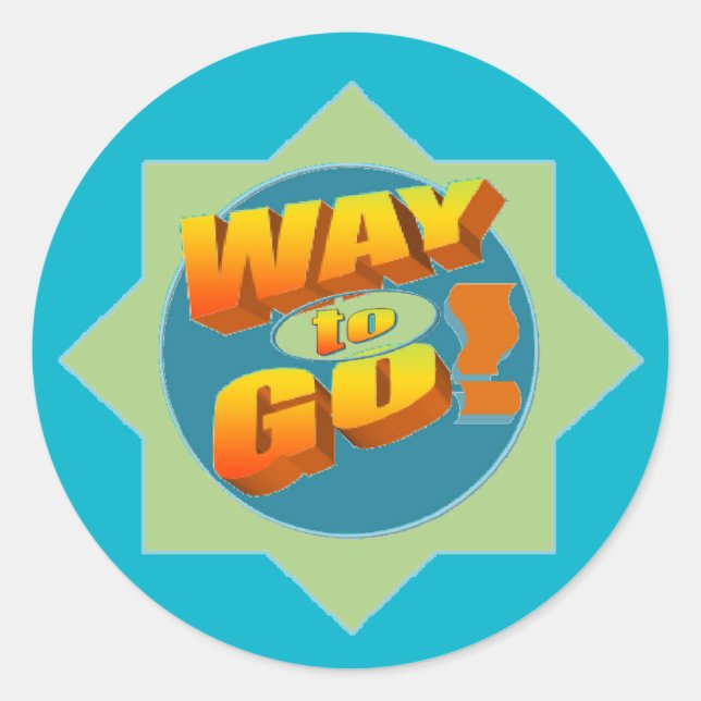 Sticker Rond MOYEN D'ALLER Sticker, Glossy (Devant)