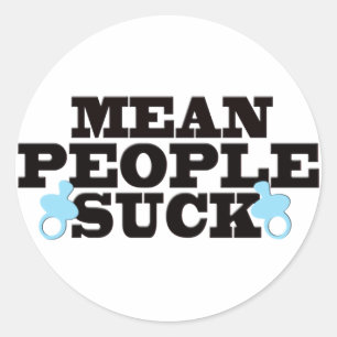 Sticker Rond Moyenne Des Gens Suck