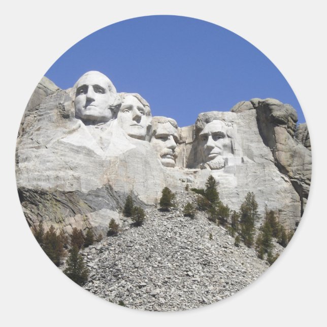 Sticker Rond Mt Rushmore (Devant)