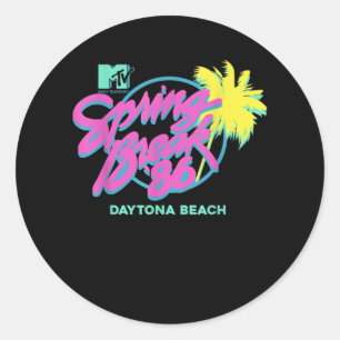 Sticker Rond MTV Spring Break Daytona Beach
