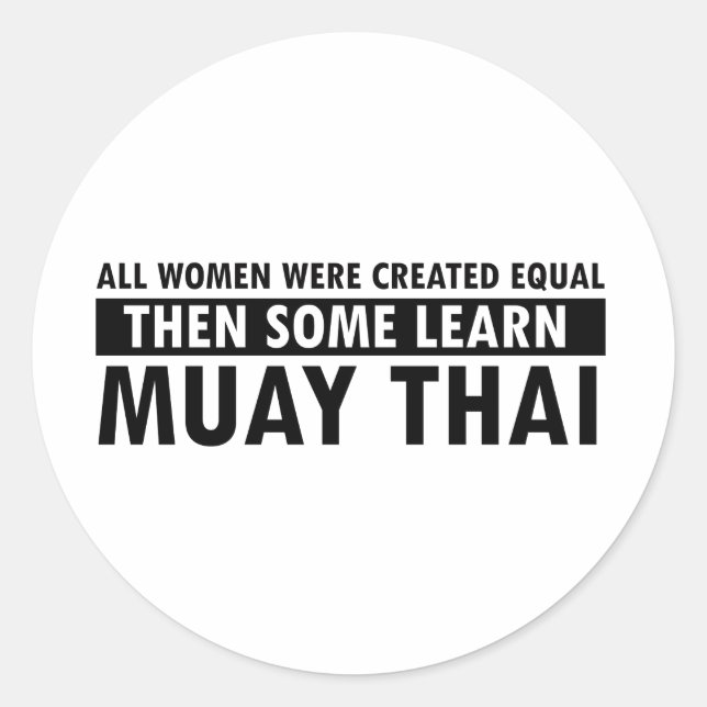 Sticker Rond Muay objets cadeaux thaïlandais (Devant)