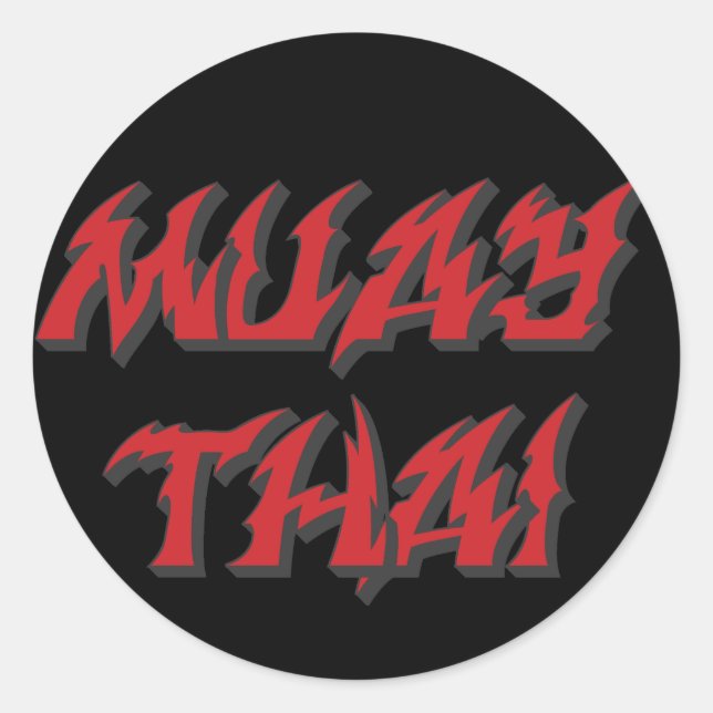 Sticker Rond Muay Thai (Devant)