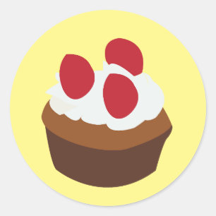 Sticker Rond Muffin Cupcake