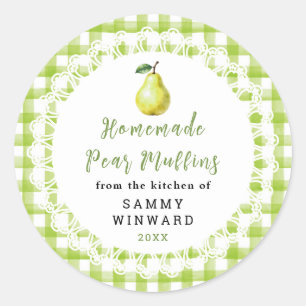 Sticker Rond Muffin maison aux poires