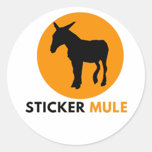 Sticker Rond mule autocollante