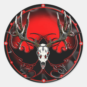 Sticker Rond Mule cerf
