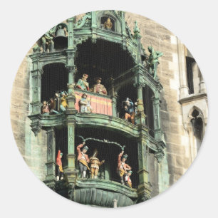 Sticker Rond munich neues rathaus glockenspiel