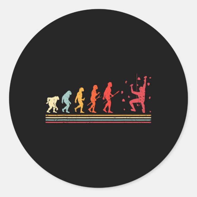 Sticker Rond Mur d'évolution Escalade Bloc Climber Intérieur  (Devant)