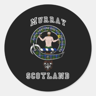 Sticker Rond Murray Atholl Tan Clan Badge Style Athlétique